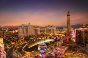 Blick aufs Bellagio in Las Vegas